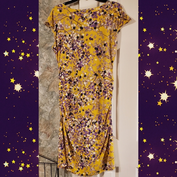 📢🎁 Apt. 9 | Purple/Yellow Ruched Fit-n-Flare - Picture 2 of 8